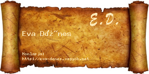 Eva Dénes névjegykártya