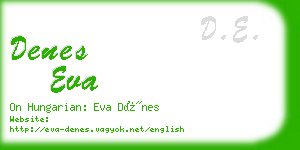 denes eva business card